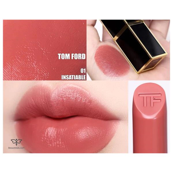 Son Tom Ford 01 Insatiable màu hồng cam đất 